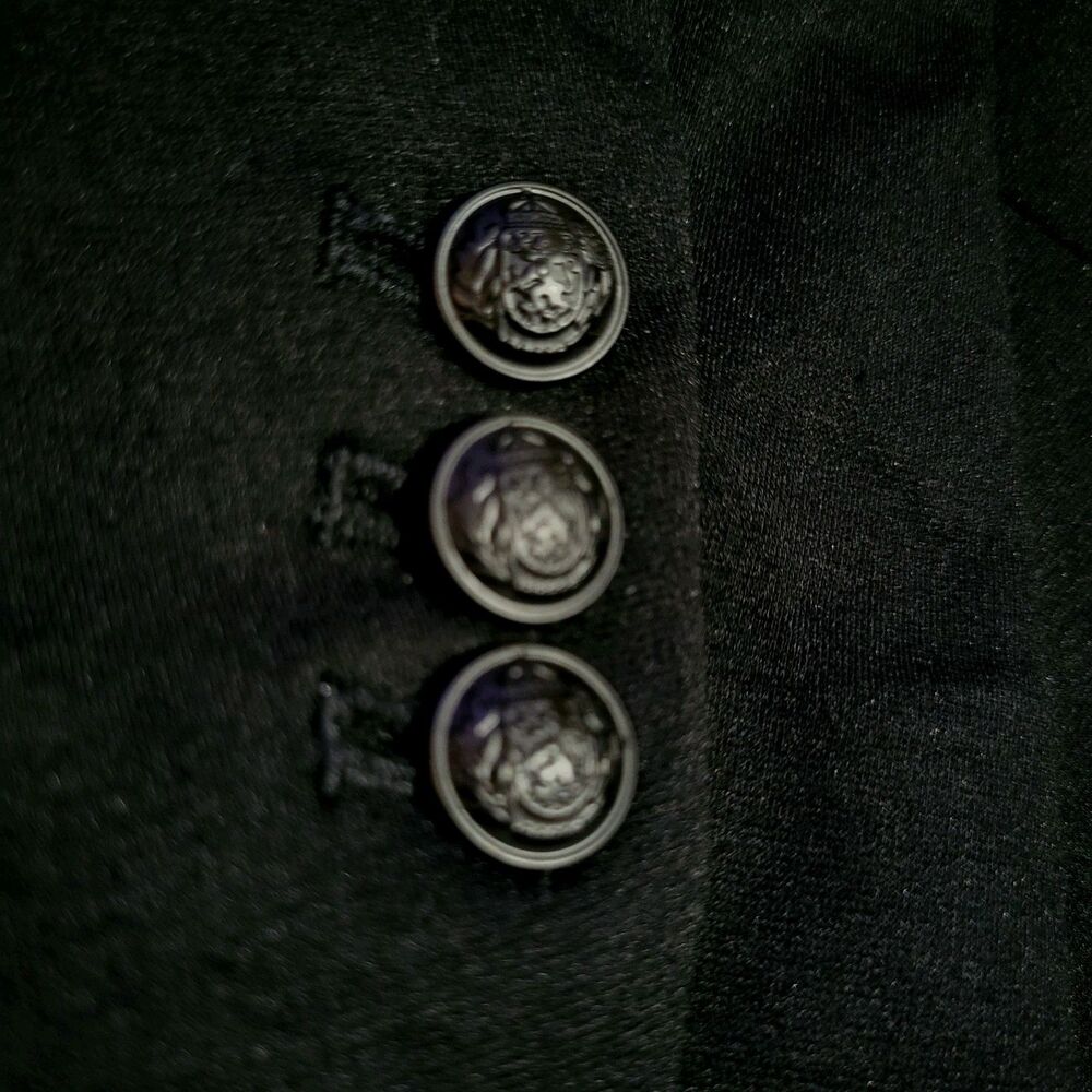 Lane Bryant The Bryant Blazer in Black Ponte Knit NEW Military Buttons Size 20 - Picture 11 of 13